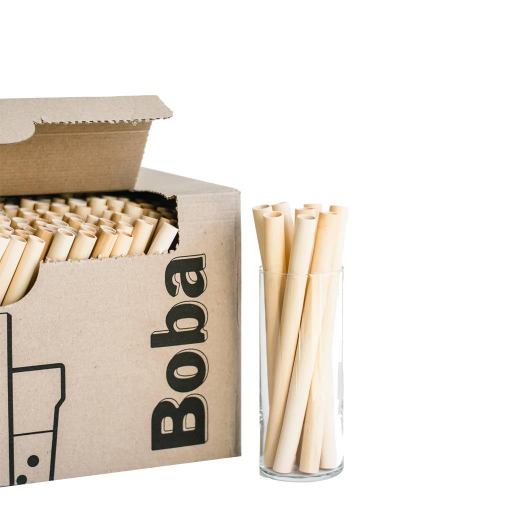 Caja de 500 pajitas naturales tamaño boba